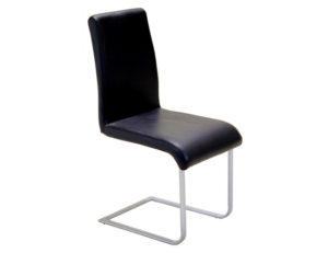 Aspen Chair Black PVC & Silver