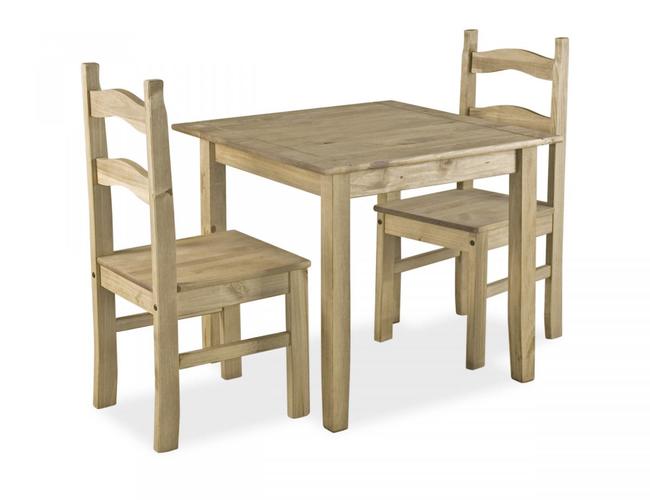 Coba Small Mexican Dining Set with 2 Chairs